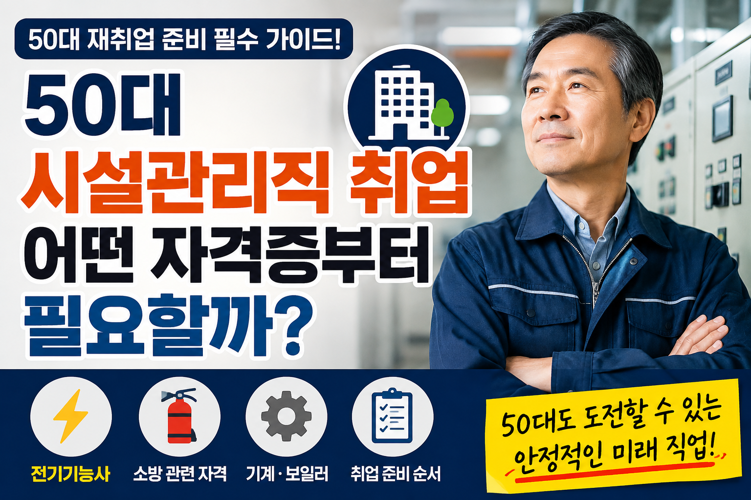 50대 시설관리직 취업 어떤 자격증부터 필요할까?